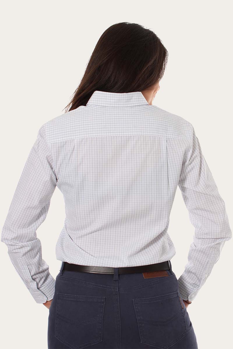 Territory Womens Business Check Dress Shirt