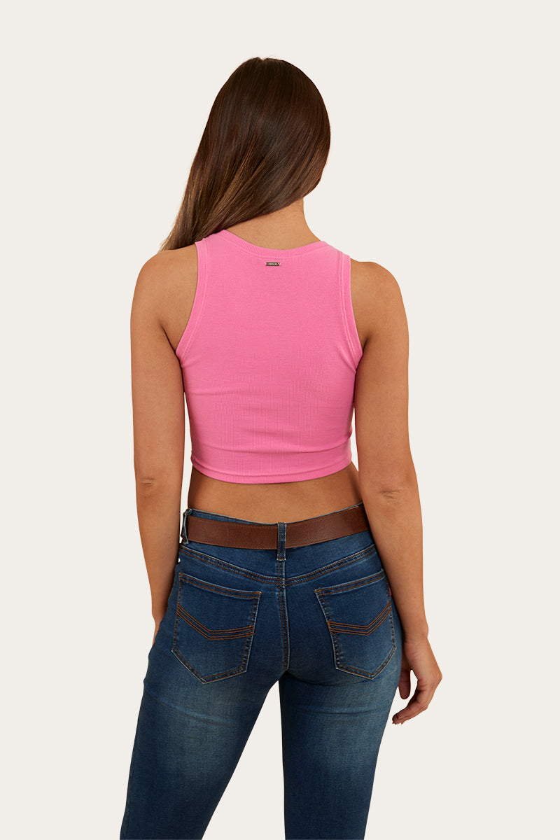 Paige Womens Cropped 2X2 Rib Tank