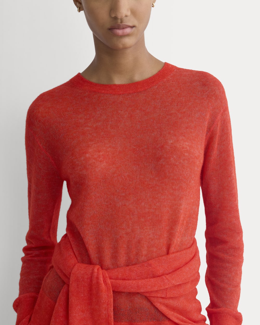 The Air Alpaca? Relaxed Crew Top | Fiery Red