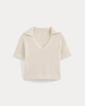 Open Collar Polo | Bone