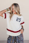 Varsity Bound Top - Ivory