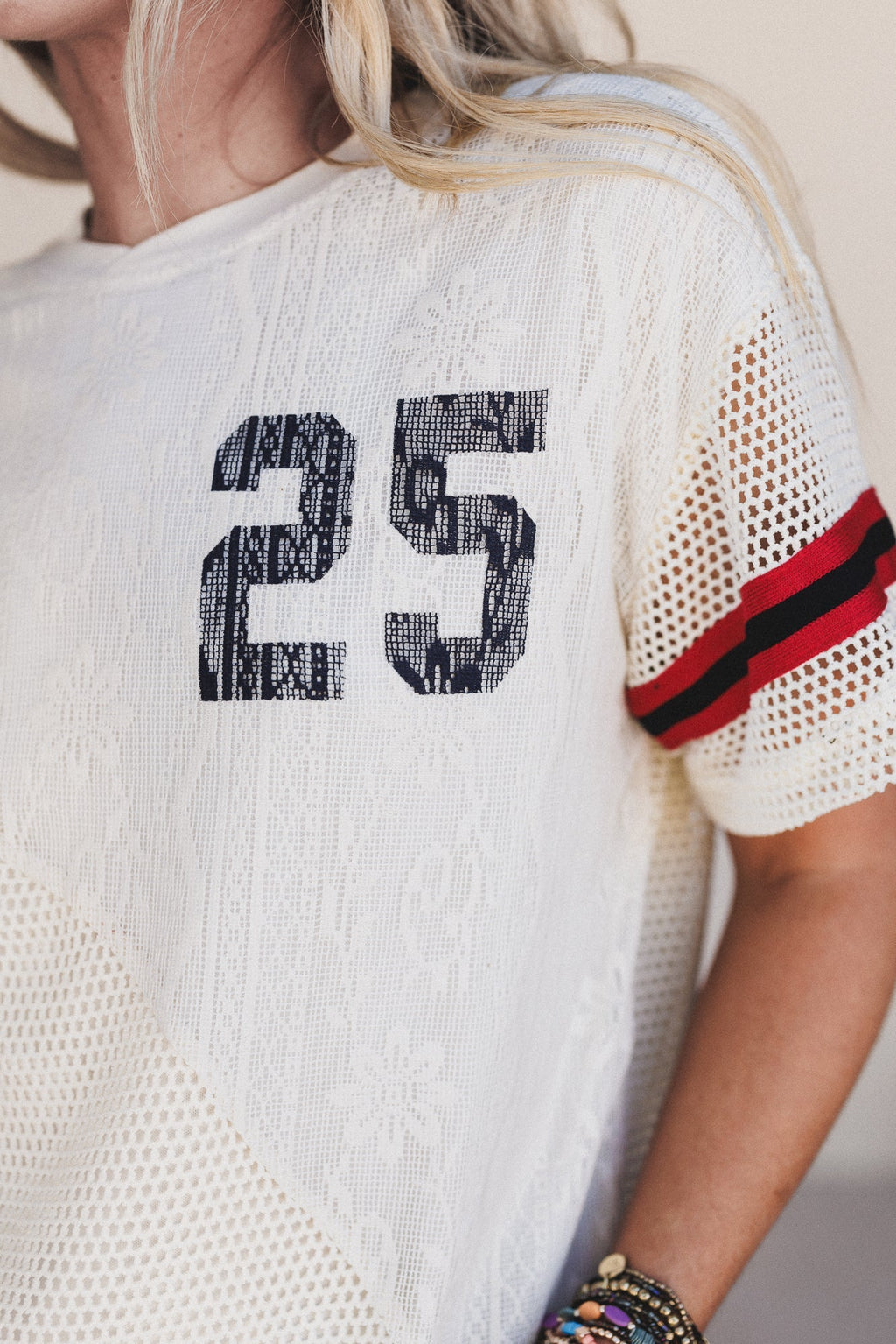 Varsity Bound Top - Ivory