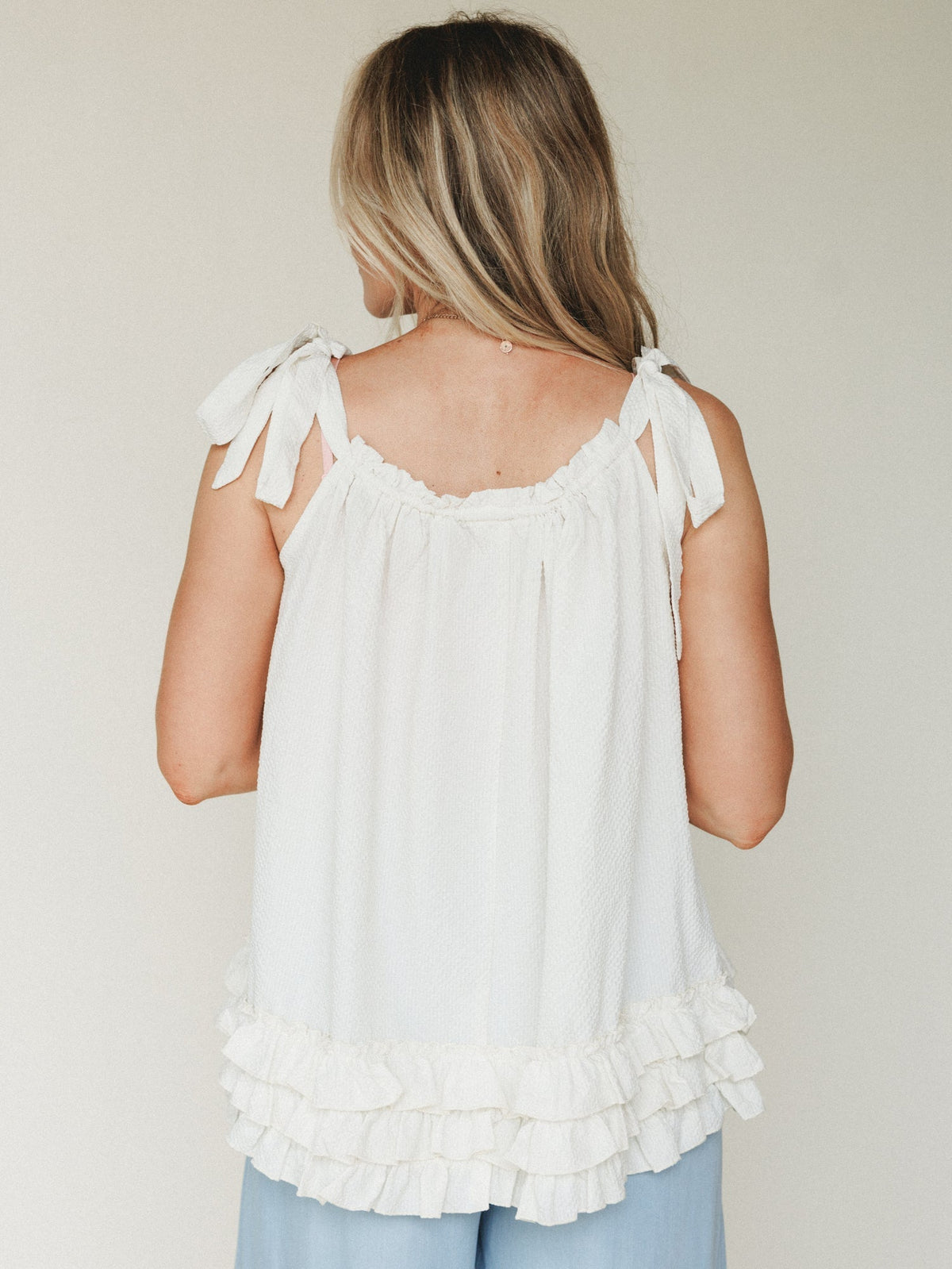 Sunrise Ruffle Tunic - Ivory
