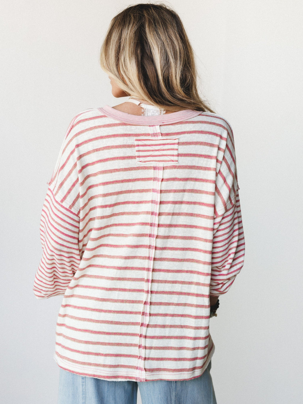 Here for the Moon Long Sleeve Tee - Pink