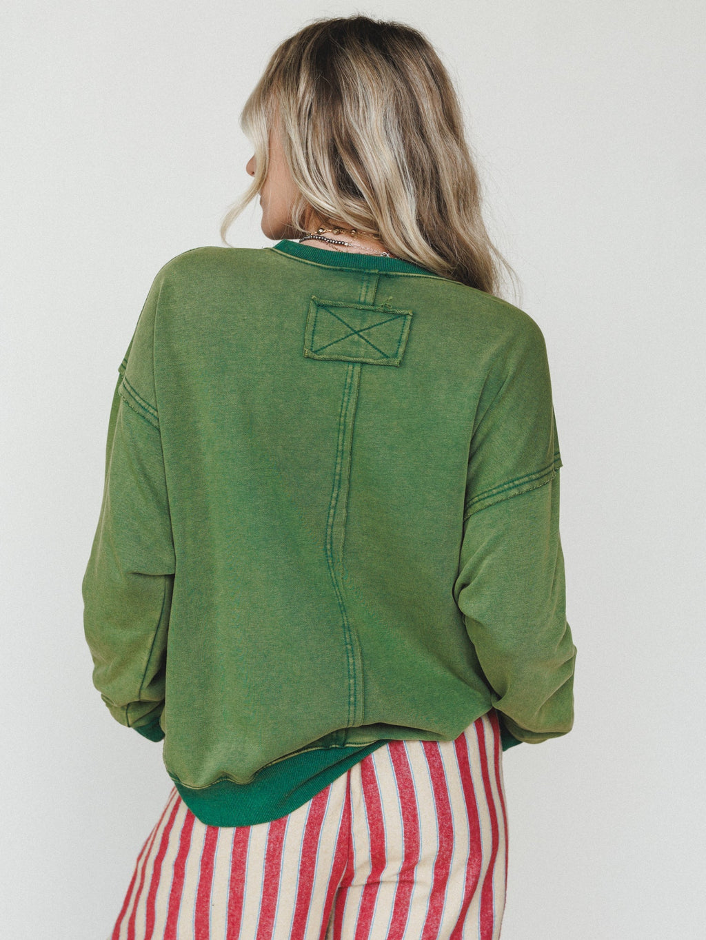 Strawberry Fields Pullover - Juniper Green
