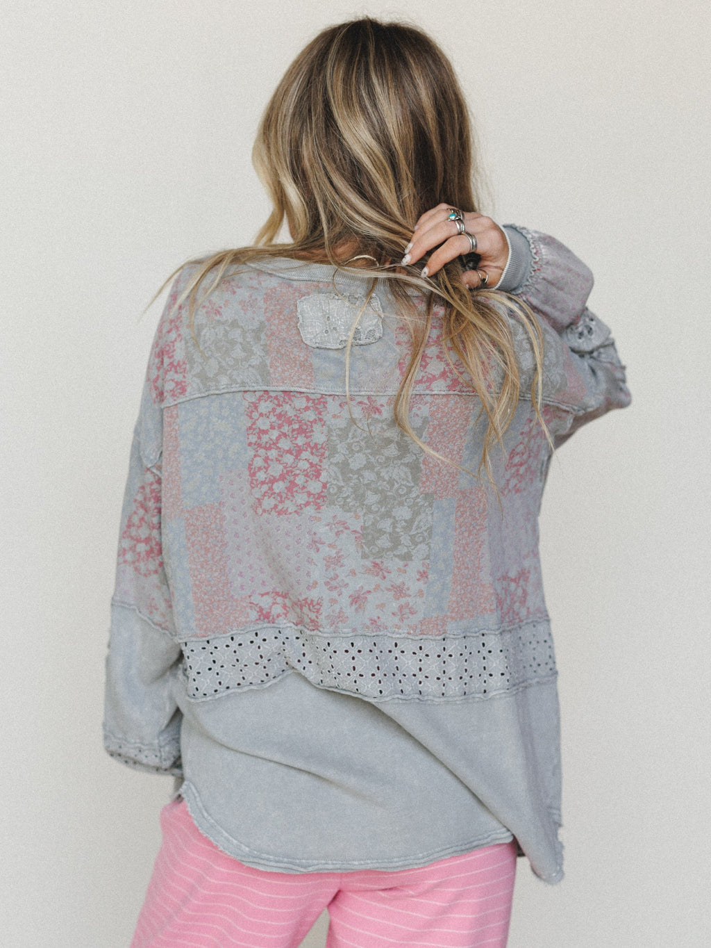 Life in Florals Tee - Light Ash