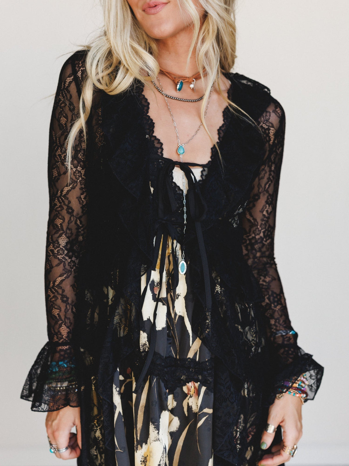 Western Winds Long Sleeve Duster - Black