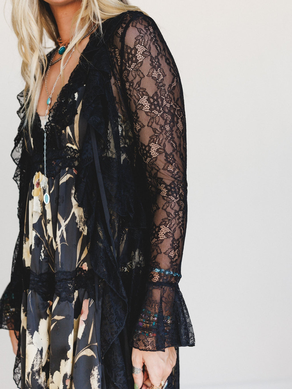 Western Winds Long Sleeve Duster - Black