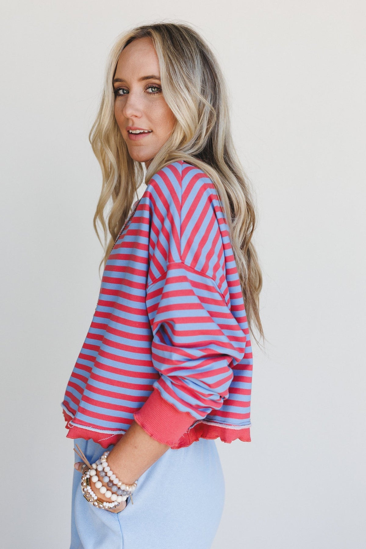 Freestyle Striped Top - Blue Multi