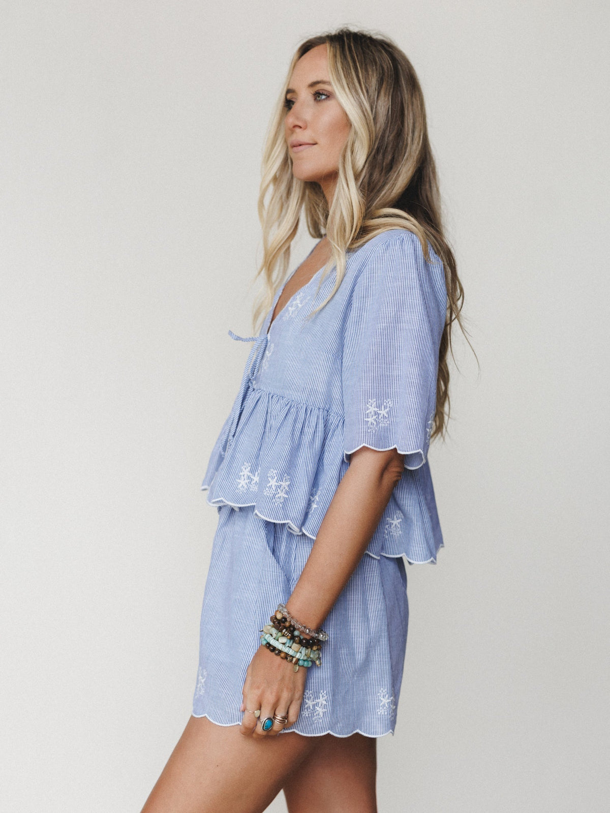 Soft Beginnings Tops - Blue White