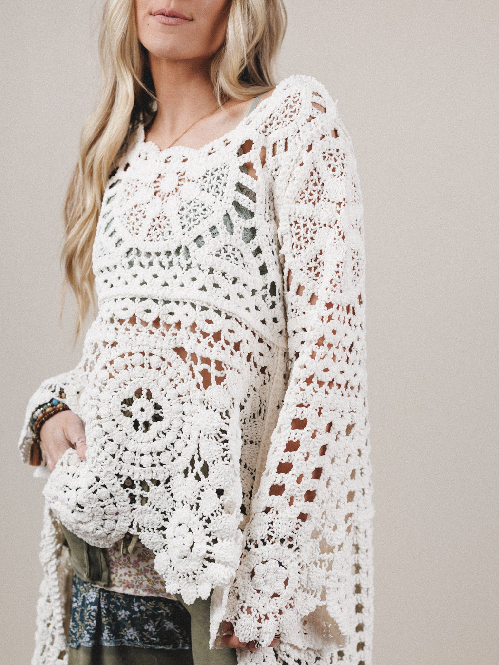Maysa Crochet Top - Cream