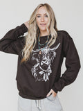 The Nest Highland Love Sweatshirt - Dark Chocolate