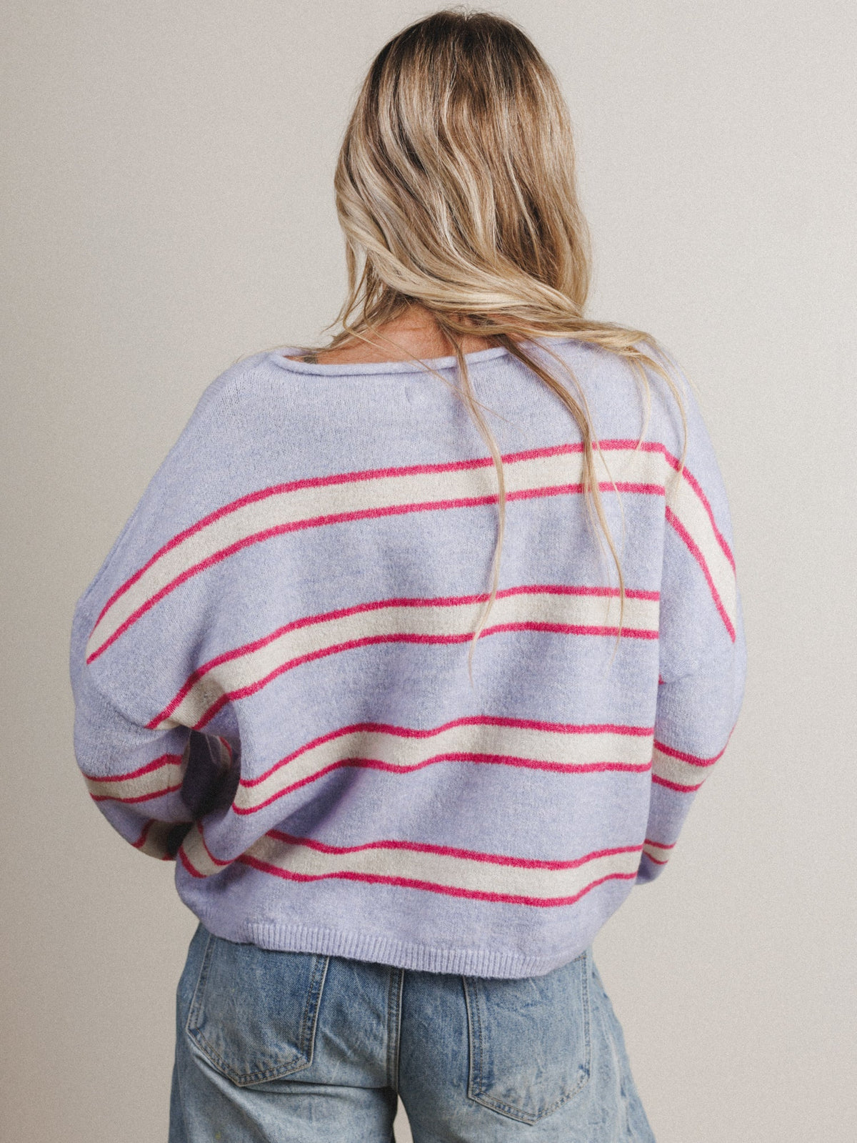 Wild Current Striped Pullover - Lavender